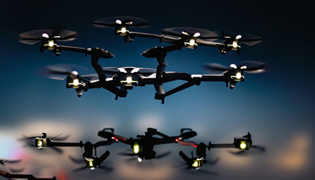 enjambre drone