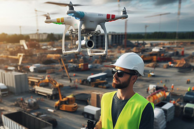 drones en la construcción